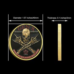 Gen X Challenge Coin 1965-1980 Badass Skull Collectible Gift