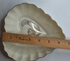 Belleek Heart Dish with Claddagh Image in Center 1980-1993