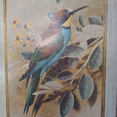 Pair of Vintage Basil Ede Bird Plaques-Gilt on Wood-Made in Italy-16 x 12-1940’s