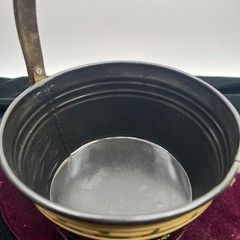 Tin Toleware Tole Ware Bucket Basket Metal Handpainted Apples Vintage