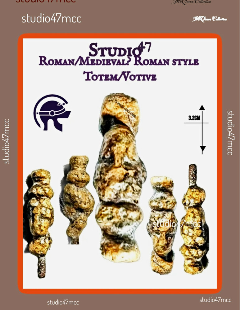 Studio47mcc Roman/Medieval Roman Style Stone Totem/Votive Figurines
