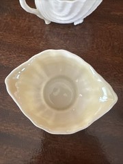 Belleek Irish Porcelain 12 Point Trinket Dish 3rd Black Mark & Seashell Cup