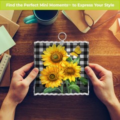 Briarwood Lane Summer Checkered Sunflowers Metal Mini Moment 6×6