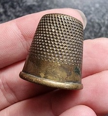Post Medieval / Georgian Thimble Metal Detecting Find Antique 21x20mm (80)