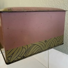 Vtg Gales Chocolates Tin Hinged Lid Candy Box Art Deco Lady Shabby Chic Belle