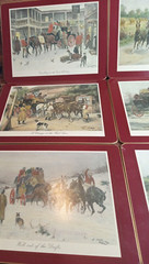 Clover Leaf Vintage Table Mats, Coaching Scenes (Qty. 6) Made in United Kingdom