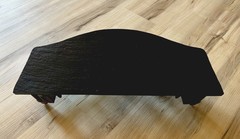 VTG 1969 MCM DART INC Black/Brown Wall Accent Display Shelf #3027 MADE USA