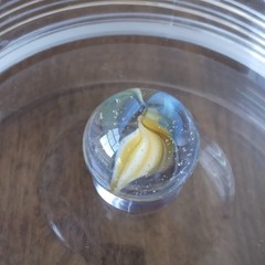 Vintage 0.60″ Cat Eye Sparkler Sunburst Vitro Akro European Master Marble- a45
