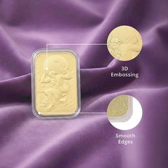 24K Yellow Gold Atlas Embossed Sheet 10mg