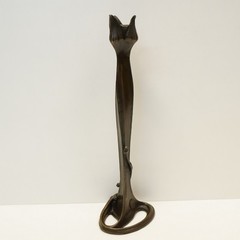 Art Deco Style Statue Sculpture Candlestick Art Nouveau Style Bronze Signed