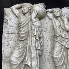 Greek Pla/ster (plastic) Relief Frieze Roman times sculptures toga Decor 15×11”!