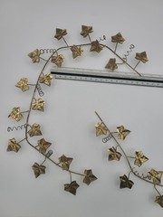 Vintage Metal Brass Copper Ivy Vines Set Of 2 Wall Art Decor MCM Home Interiors