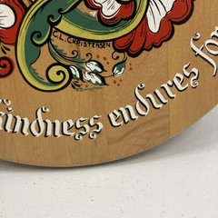 Vtg 1962 Berggren Handpainted Norway Swedish Rosemaling Wall Hanging 12″ Signed