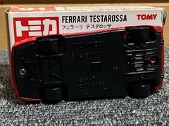 Tomica Ferrari Testarossa Japan No.91 Clear Case Age-Related Wear