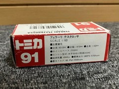 Tomica Ferrari Testarossa Japan No.91 Clear Case Age-Related Wear