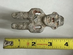 INCREDIBLE PRE-COLUMBIAN MEZCALA HUMAN EFFIGY PENDANT / GORGET, MEXICO, COA