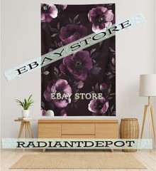 Romantic Victorian Rose Tapestry Purple nightmare gothic world 39X59 in