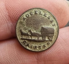 Brocklesby Caister Button Cufflink Early Transport / Livery / Advertising Find