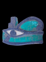 RARE ANTIQUE ANCIENT EGYPTIAN Heavy Stone Eye of Horus Symbol Protection Health