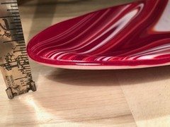 Vintage Marbled Oxblood Akro Agate Style Trinket Dish