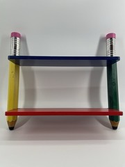 Vintage 1980’s Pierre Sala Big Pencils Wall Shelf Primary Colors 80’s Retro