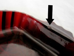 Ruby Cranberry Red Glass Sugar Creamer Tray Un-Matched Design