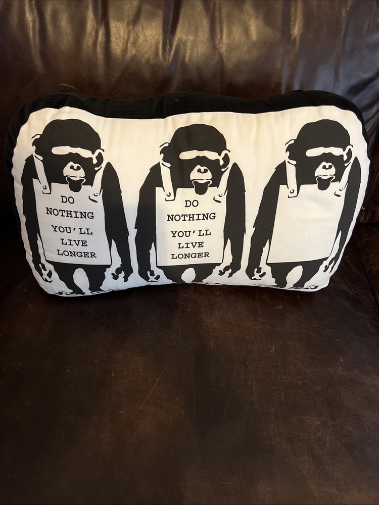 Banksy x Medicom x Sync Supreme Brandalism Pillow Plush Cushion Art NWT