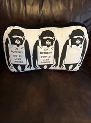 Banksy x Medicom x Sync Supreme Brandalism Pillow Plush Cushion Art NWT