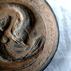 300 BC Amazing Ancient Roman Terracotta Plateful Plate High detailed decorated