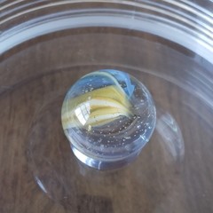 Vintage 0.60″ Cat Eye Sparkler Sunburst Vitro Akro European Master Marble- a45