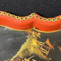 19th Century Japanese Paper Mache Tole Tray 24k Gold Trim 1800’s Estate Find