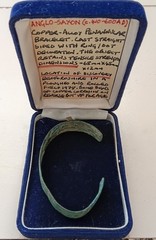 SUPERB ANGLO-SAXON COPPER ALLOY PENANNULAR BRACELET RING DOT FOUND BEDFORDSHIRE