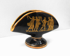 Made In Greece 24k Gold Accent Cobalt Blue Napkin / Card Holder