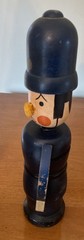 Vintage English Police Bobby Wooden Bank Bobble Head Handpainted Japan 11”