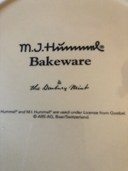 The Danbury Mint “M.J. Hummel” Bakeware, Licensed By Goebel, Switzerland
