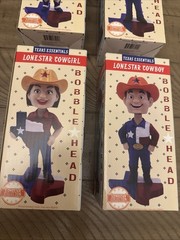 Bobblehead TEXAS BESTIE, COWPOKE, COWGIRL, COWBOY-COMPLETE SET OF 4 BRAND NEW