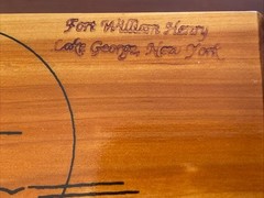 Wooden Keepsake Box – Wolf Design – From Fort William Henry, Lake George, NY