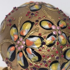 SIGNED Nannette Fenn “Eggs”traordinaire Designs Floral Faberge Inspired Egg USA