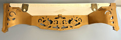 Vintage Syroco Gold Wall Shelf Faux Marble Top Hollywood Regency 22″ USA