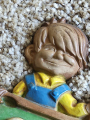 Vintage Mid Century 1971 Sexton #792 Men and Boy Shooting Pool Cast Iron