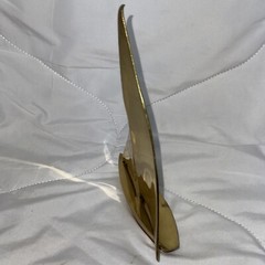 Vintage Brass Sailboat Modernist Design Mid Century Modern 71/2″ Tall