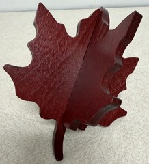 Longaberger WoodCrafts Brick Red Maple Leaf – Made in USA Wooden Wood Basket Co