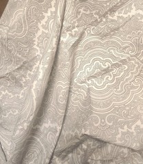Vintage Ralph Lauren WHITE LABEL Italy King Sheet Gray Paisley Black Welt RARE