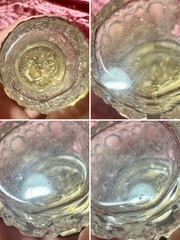 Antique Small Levi & Salaman Glass Jar Pot Sterling Silver Lid Art Nouveau 1900s