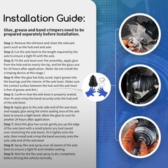 Universal CV Boot Kit Split Joint Gaiter Replacement Auto