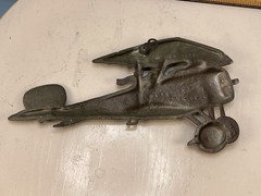 VINTAGE 1975 HOMCO USA DECOR METAL AIRPLANE 1232-BX-B TRI-WING++ 🇺🇸 LOT X3