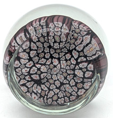 Murano Hand Blown Art Glass Millefiori Paperweight