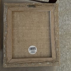 3 VTG Wine Bottle & Hotel De Paris Picture 8” X 9”on Burlap Neutral Colors