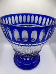 Crystal Legends by Godinger 24% Lead Crystal Ice/Champagne Bucket Cobalt Blue