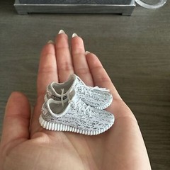 Yeezy Boost 350 Miniature Collectors Figurine Gray Black White Zebras